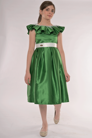 فستان بناتي اخضر