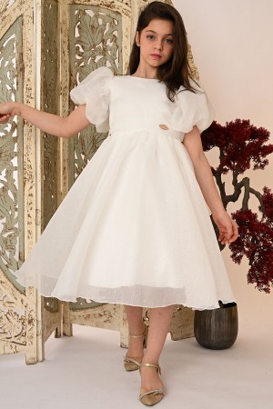 فستان  سهره صيفي  ابيض