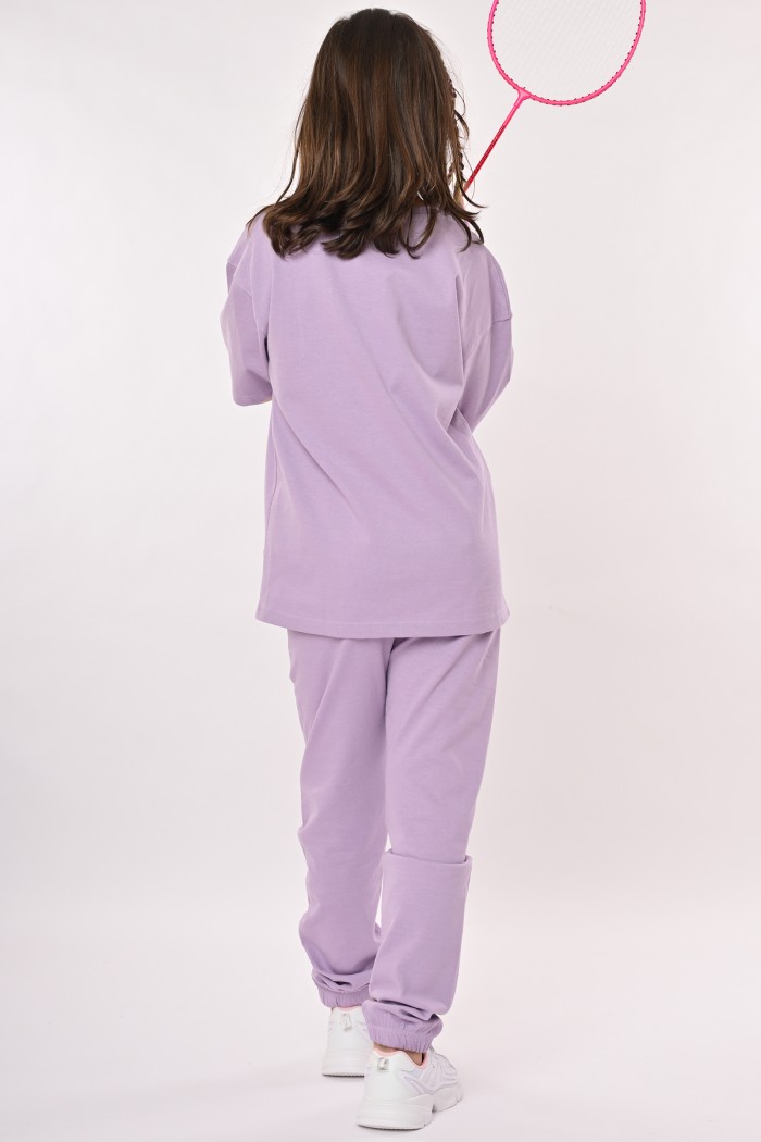 طقم بناتي  بنفسجي BI/2598 من Biscoti بسكوتي – فساتين بناتي أنيقة وفخمة