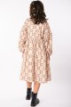 فستان بناتي شتوي بنقشة أنيقة وأكمام واسعة بلون بيج راقٍ AN23114 من Biscoti بسكوتي – فساتين بناتي أنيقة وفخمة