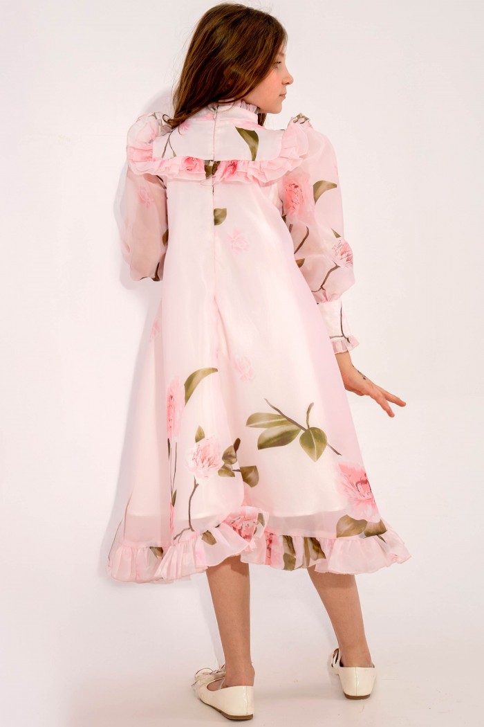 فستان أنيق بتصميم وردي ناعم AN24072 من Biscoti بسكوتي – فساتين بناتي أنيقة وفخمة