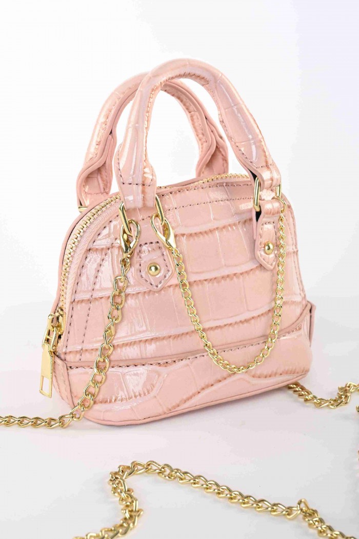 شنطة فتيات بلون لحمي بتصميم عصري BXY5001 من Biscoti بسكوتي – فساتين بناتي أنيقة وفخمة