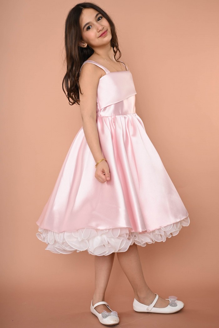 فستان بناتي لحمي مع قصة عصرية RA2502 من Biscoti بسكوتي – فساتين بناتي أنيقة وفخمة