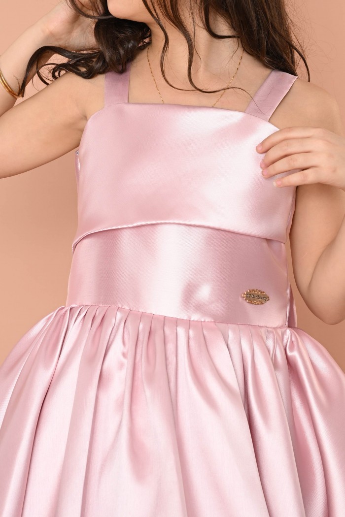 فستان بناتي لحمي مع قصة عصرية RA2502 من Biscoti بسكوتي – فساتين بناتي أنيقة وفخمة