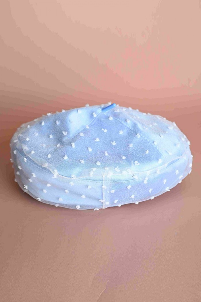 قبعة  بسكوتي سماوي انيقة  مزينة H2-S من Biscoti بسكوتي – فساتين بناتي أنيقة وفخمة