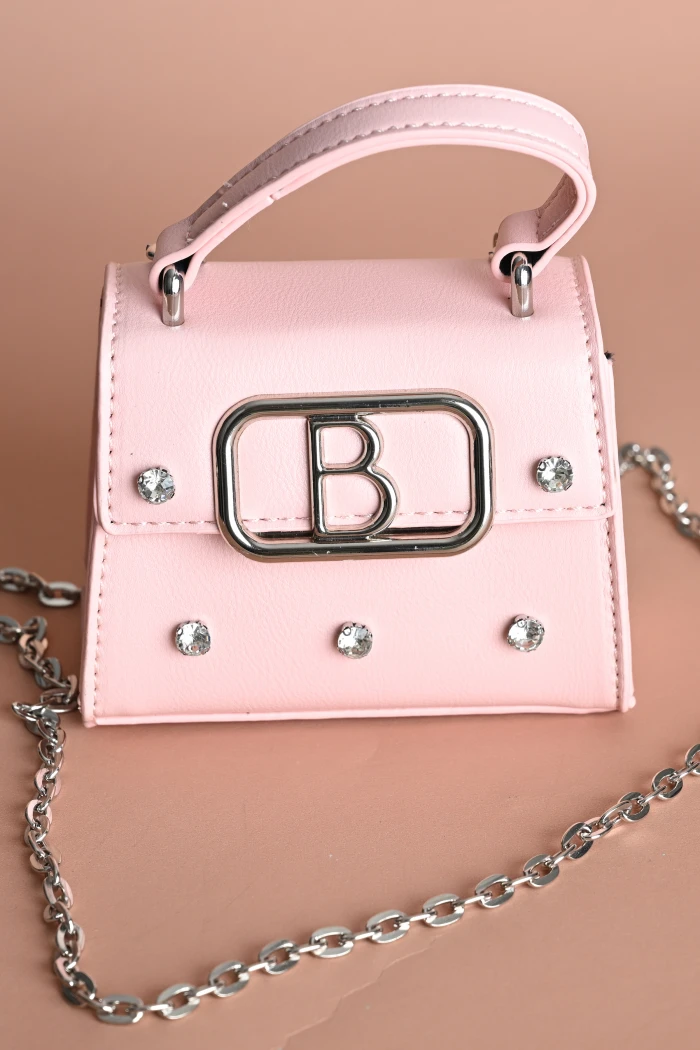 شنطة بسكوتي لحمي مزخرفة بالمجوهرات S-BG-24073-A-P من Biscoti بسكوتي – فساتين بناتي أنيقة وفخمة
