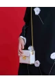 فستان بناتي أسود أنيق بياقة بيضاء وتطريز ورود بارزة AN26024